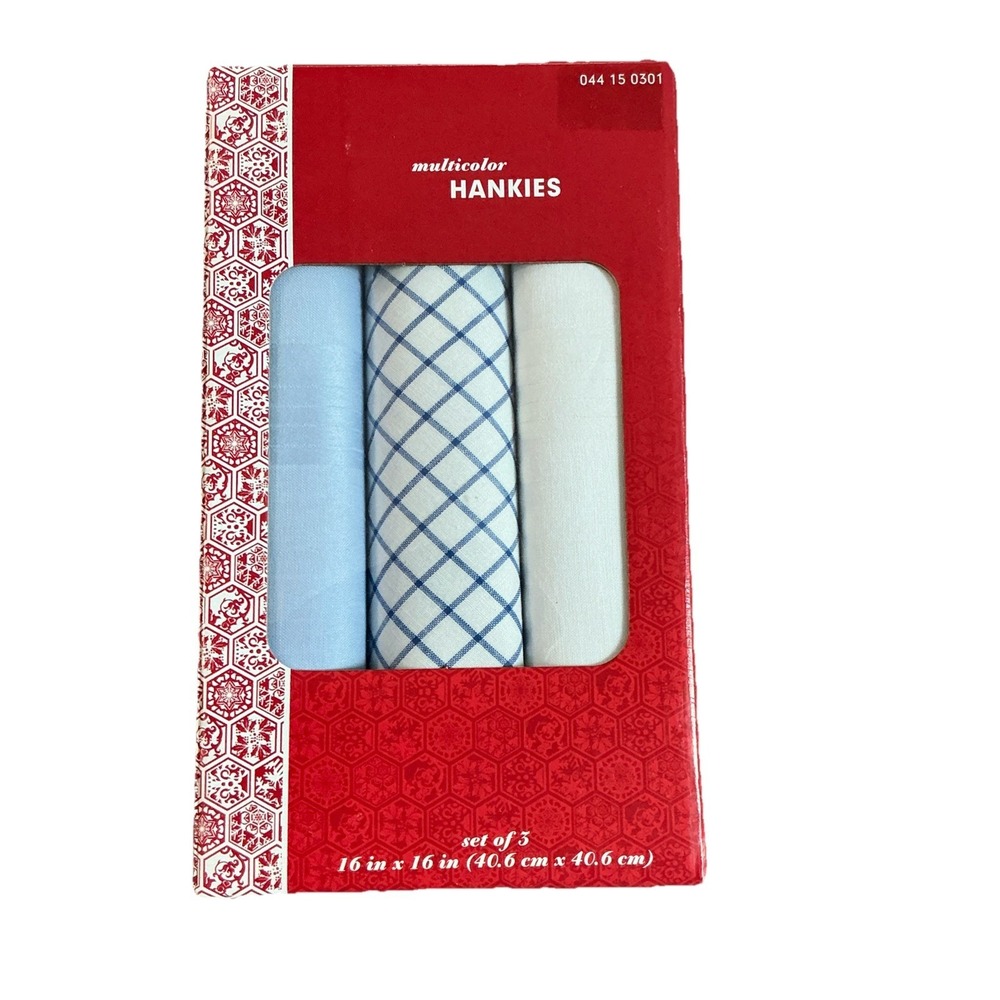 Club‎ Room - Men's Assorted Handkerchiefs - 3 Pack - NEW